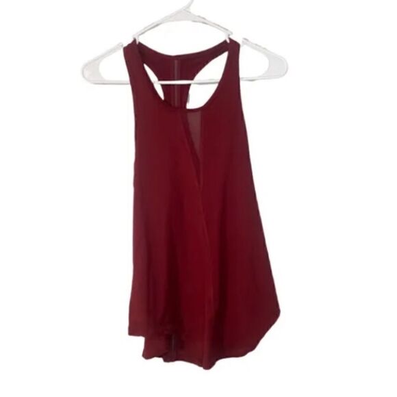 Zyia Active Effortless Tank Top Racerback S Cranberry Mesh Details - Picture 4 of 8